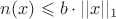 $ n(x) \leqslant b \cdot  ||x||_1 $