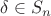 $\delta \in S_n$