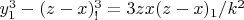 $y_1^3-(z-x)_!^3=3zx(z-x)_1/k^2$