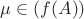 $\mu\in\sgma(f(A))$