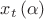 \[{x_t}\left( \alpha  \right)\]