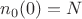 $n_0(0)=N$
