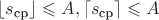 $\[\left\lfloor {{s_{{\text{ср}}}}} \right\rfloor  \leqslant A,\left\lceil {{s_{{\text{ср}}}}} \right\rceil  \leqslant A\]$