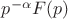 $p^{-\alpha}F(p)$