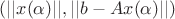 $(||x(\alpha)||,||b-Ax(\alpha)||)$ $(||x(\alpha)||,||b-Ax(\alpha)||)$