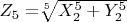 $Z_5 =$\sqrt[5]{X_2^5+Y_2^5}$ $