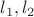 $l_{1},l_{2}$