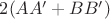 $2(AA' + BB')$