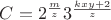 $C=2^\frac{m}{z}3^\frac{kxy+2}{z}$