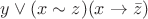 $y \vee (x \sim z)(x \to\bar{z})$