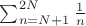 $\sum_{n=N+1}^{2N}\frac1n$