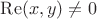 $\operatorname{Re}(x,y)\neq0$