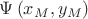 $\Psi \left( {x_M ,y_M } \right)$