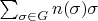 $\sum_{\sigma \in G}n(\sigma)\sigma$