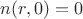 $ n(r,0)=0 $