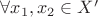 $\forall x_1,x_2\in X'$