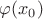 $\varphi(x_0)$