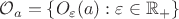 $\mathcal O_a=\{O_{\varepsilon}(a):\varepsilon\in\mathbb R_+\}$