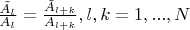 $\frac{\tilde A_l}{A_l}=\frac{\tilde A_{l+k}}{A_{l+k}},l,k=1,...,N$