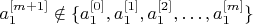 $a^{[m+1]}_1\notin\{a^{[0]}_1,{a^{[1]}_1,{a^{[2]}_1,\dots,{a^{[m]}_1\}$