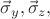 $\vec{\sigma}_y,\vec{\sigma}_z,$