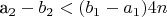 a_2-b_2 < (b_1-a_1)4n