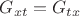 $G_{xt}=G_{tx}$