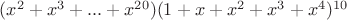 $(x^2+x^3+...+x^{20})(1+x+x^2+x^3+x^4)^{10}$ $(x^2+x^3+...+x^{20})(1+x+x^2+x^3+x^4)^{10}$