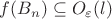 $f(B_n)\subseteq O_{\varepsilon}(l)$