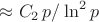 $\approx C_2\,p/\ln^2p$