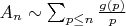 $A_n \sim \sum_{p \leq n} \frac {g(p)}{p}$