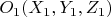 $O_{1} (X_{1},Y_{1},Z_{1})$