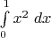 $\int\limits_0^1 x^2\;dx$
