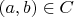 $(a, b) \in C$