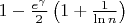 $1-\frac{e^{\gamma}}2\left(1+\frac1{\ln n}\right)$