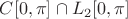 $C[0,\pi]\cap L_2[0,\pi]$