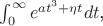 $\int_{0}^{\infty} e^{at^3+\eta t} dt$,
