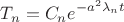 $$
T_{n}=C_{n}e^{-a^{2}\lambda_{n}t}$$