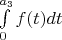 $\int \limits _0^{a_3}f(t)dt$