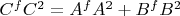 $C^fC^2 = A^fA^2 + B^fB^2$