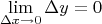 $$\lim_{\Delta x \to 0} \Delta y=0$$
