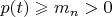$p(t) \geqslant m_n > 0$