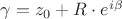 $ \gamma = z_{0} + R \cdot e^{i\beta} $