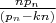 $\frac{{n{p_n}}}{{\left( {{p_n} - kn} \right)}}$