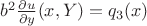 $b^2 \frac{\partial u}{\partial y}(x, Y) = q_3(x)$