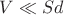 $V \ll Sd$