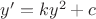 $y'=ky^2+c$