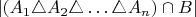 $\left|\left(A_{1}\triangle A_{2}\triangle\ldots\triangle A_{n}\right)\cap B\right|$