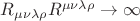 $R_{\mu\nu\lambda\rho} R^{\mu\nu\lambda\rho}\to\infty$