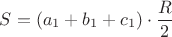 $S=(a_1+b_1+c_1) \cdot \dfrac{R}{2}$